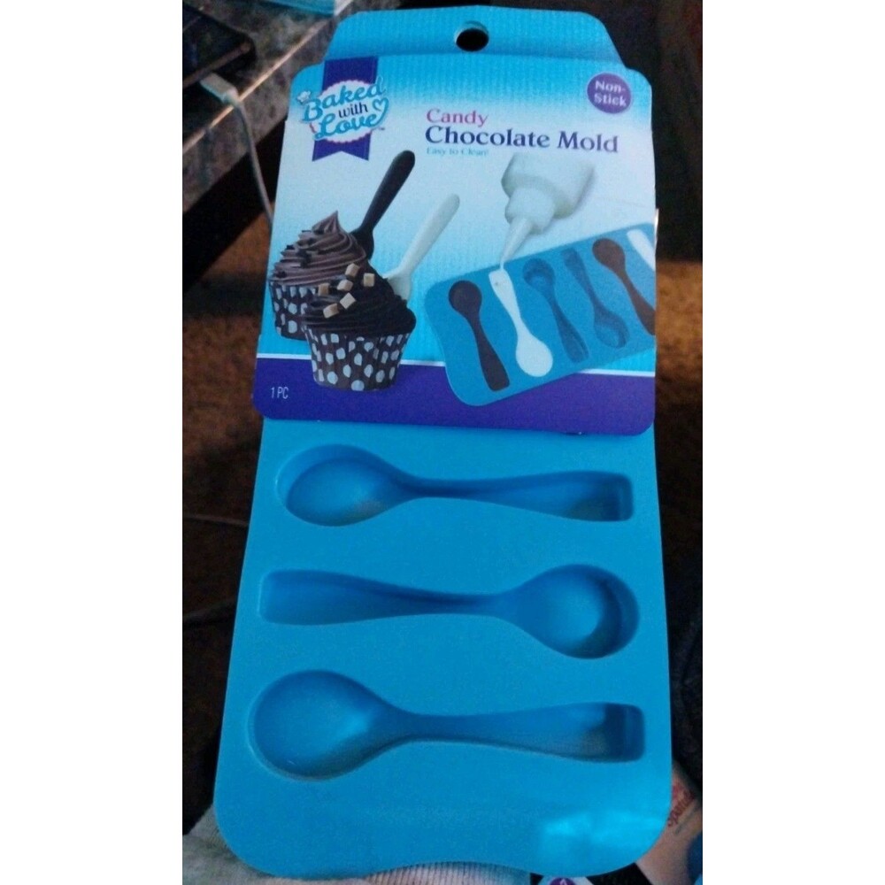 Silicone Square Cubes & Spoon Shape Candy Chocolate Ice Molds - Picture 4 of 5